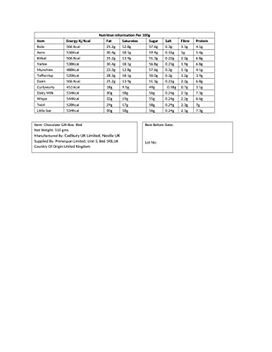 Chocolate Gift Box Favourite Chocolates Hamper Treat Box Includes Dairy Milk, Kitkat, Twirl, Nestle Variety Chocolates