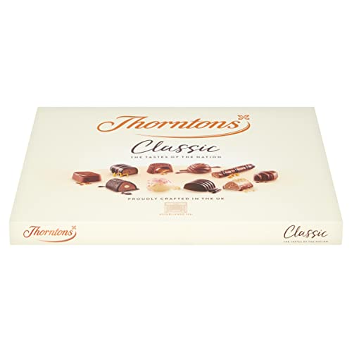 Thorntons Classic Collection, Chocolate Hamper Gift Box, Celebration of British Tastes, Assorted Milk, White and Dark Chocolates, Pack of 1 x 449g