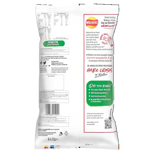 Walkers Oven Baked Variety Pack Crisps 6 x 22g