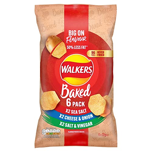 Walkers Oven Baked Variety Pack Crisps 6 x 22g