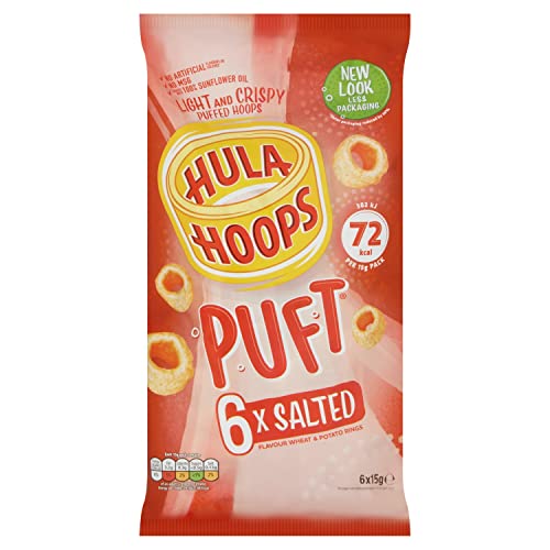 Hula Hoops Puft Salted, 6x15g