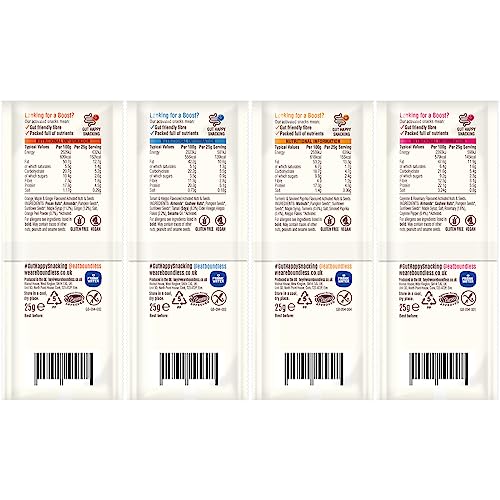 Boundless Activated Nuts and Seeds - Gut Health Mixed Nuts & Seed Mix - Taster Pack - Pecan Nuts, Almonds, Cashew Nuts, Walnuts, Sunflower Seeds, Pumpkin Seeds - Vegan Gluten Free Snacks, 8 x 25g