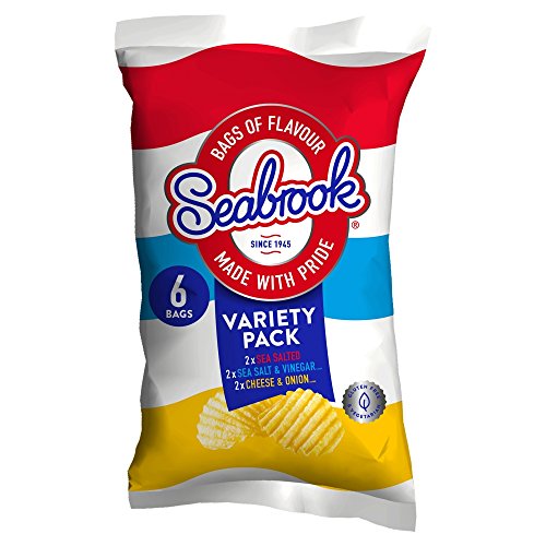 Seabrook Crinkle Crisps Variety Pack, 6 x 25g