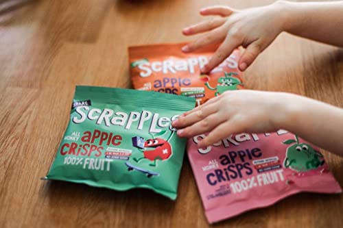 Scrapples Kids Apple Crisps - 30 x12g Mixed Value Pack, 100% Whole Fruit, Healthy Kids Snacks, Childrens Snack Variety Pack