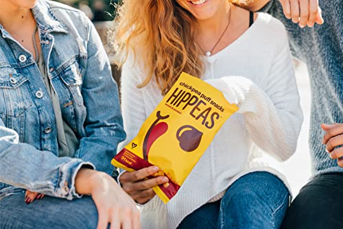 Hippeas Variety Pack Chickpea Puff Vegan Crisps | 12 x 22g Sharing Bags | Plant-Based, Source of Protein & Fibre | Free from Gluten & Artificial Flavours | Light & Crunchy - 91 calories per serving