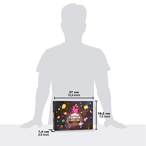 Maxi Premium International Snacks Box | Premium and Exotic American Alike Retro Turkish Treats | Mix Variety Pack of Foreign Snacks and Candies | Dark Space Themed Box | 21 Full-Size Snacks