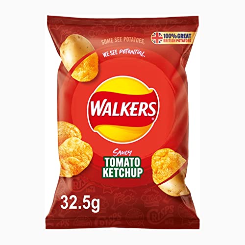 Walkers Crisps 32.5g Custom Variety Case / 4 Flavours, 8 x 32.5g Bags of Each Flavour/Choose Your Own Flavours | Mixed Box of Flavoured British Potato Chips