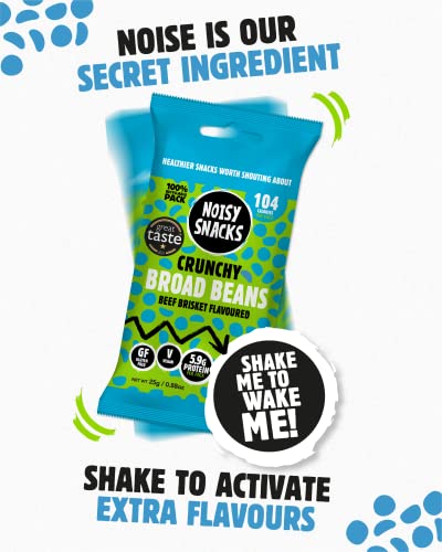 Healthy Snack Gift Box - Chickpea & Broad Beans Gift Hamper by Noisy Snacks - Vegan Snacks - Variety Pack - Low Calorie, High Protein, Gluten-Free, Full of Fibre - Vegan Gifts (25g x 12)