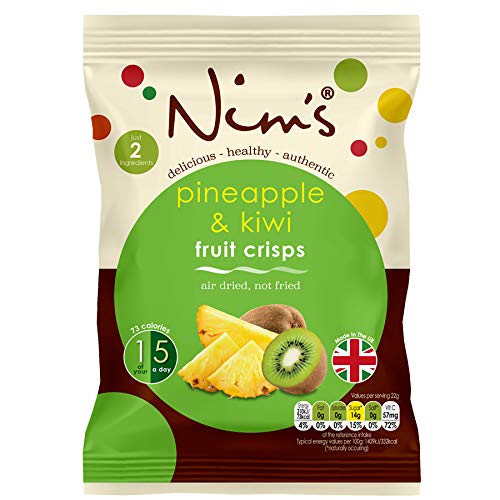 Nim's Air Dried Crisps Box Set 20g 12x Packs Vegan Vegetarian Healthy Snack (Pineapple & Kiwi)