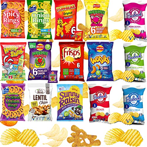Chips Crisps Bags Collections - Deliciously light & Crispy Chips Bags (Random Mixed Packs, 4 Packs)