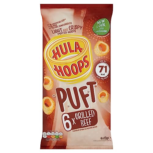 Hula Hoops Puft Beef Multipack Crisps 6 Pack