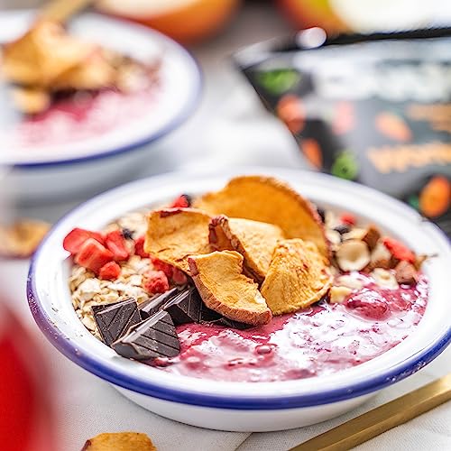 GUSTO SNACKS Crunchy Apple Crisps Variety Mix Case of 16 (20g) - Healthy Kids & Adults 100% Whole Dried Fruit Snacks - No Added Sugar, High in Fibre, Vegan, Vegetarian, Low Calorie, Gluten & Fat Free