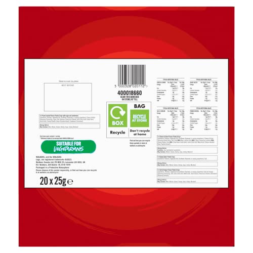 Walkers Classic Variety Multipack Crisps Box 20x25g (Pack of 2)