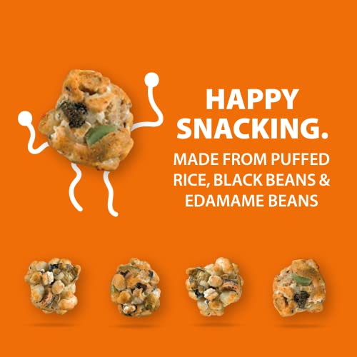 The Savourists Savoury Healthy Snacks | Low Calorie | High Protein | Plant-Based Protein | Vegan | High Fibre | Crispy snacks | Thai Chilli & BBQ Crunchits Variety Pack (12x25g)