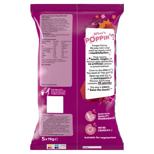Snack a Jacks BBQ Crispies 5x19G (Case of 6), Purple