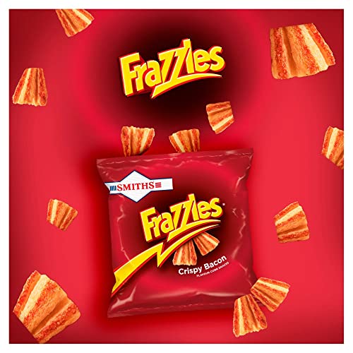 Smiths Frazzles Crispy Bacon Flavoured Corn Snacks 30 x 34g 49pmp