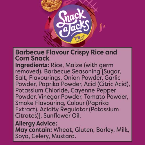 Snack a Jacks BBQ Crispies 5x19G (Case of 6), Purple