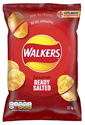Walkers Crisps All Flavors Fresh Stock 32 x 32.5g (Ready Salted)