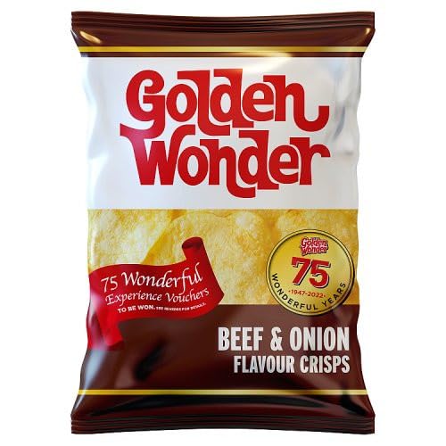 Golden Wonder Variety Crisp | 2xCheese&Onion, Beef&Onion And Chip Shop Curry (Pack Of3) | By SHANZA Departmentals