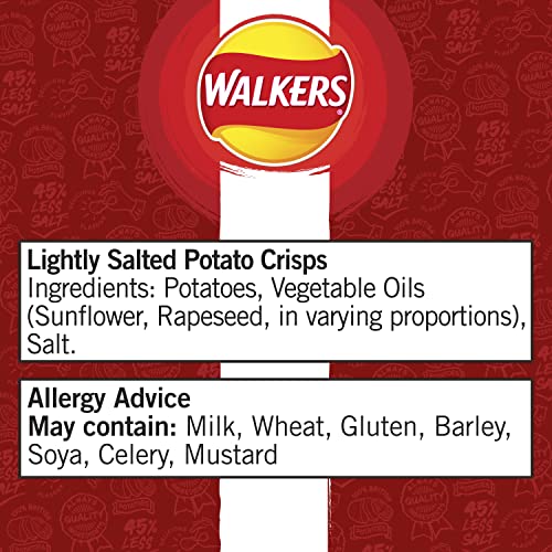 Walkers Less Salt Lightly Salted 45G (Case of 32)