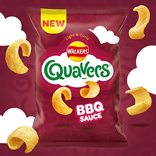 Walkers Quavers BBQ Multipack Snacks Crisps 6x16g