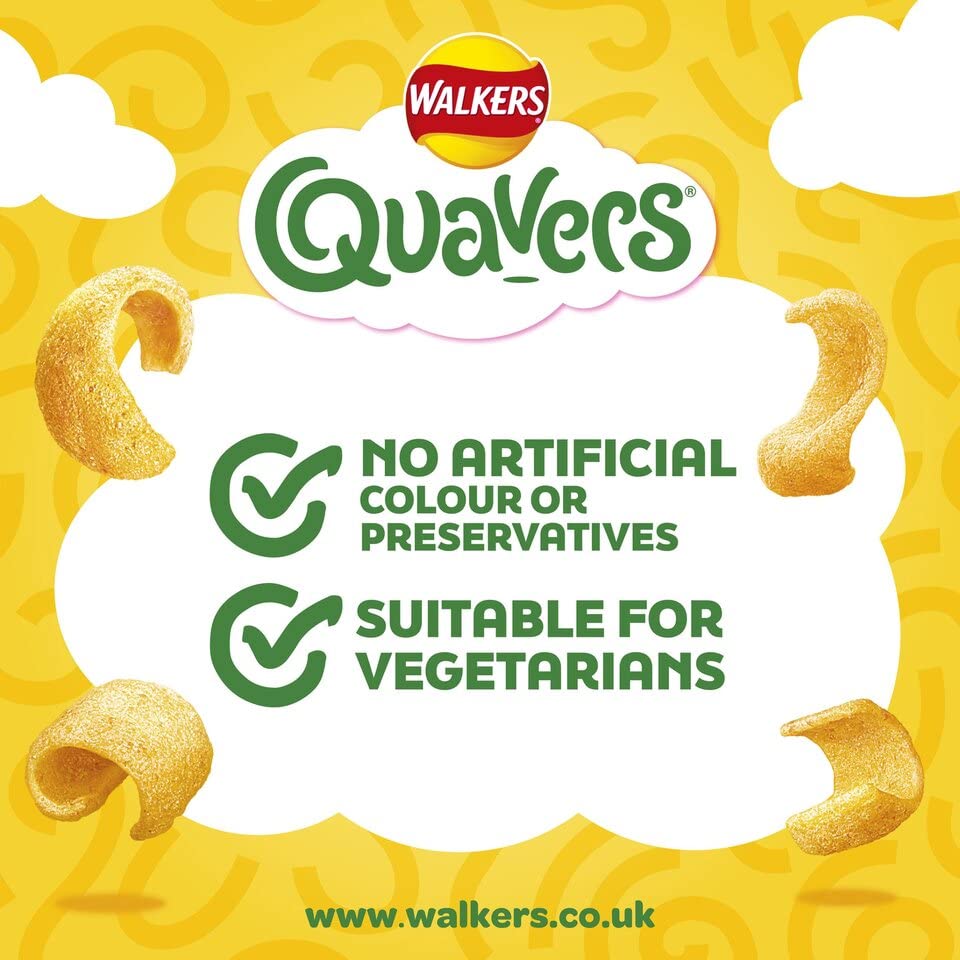 Walkers Crips Under 100 Calories Crisps Snack Box | Wotsits | Quavers | French Fries | Squares (Case of 48 Packs) Deliciously Light Walkers Snacks Selection Box Under 100 Calories Per Bag Boxed Treatz
