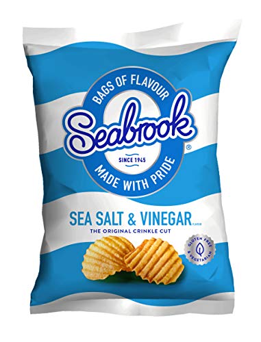 Seabrook Crinkle Cut Sea Salt & Vinegar Box: 32 Bags x 31.8g
