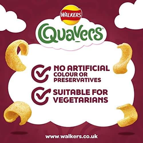 Walkers Quavers BBQ Multipack Snacks Crisps 6x16g