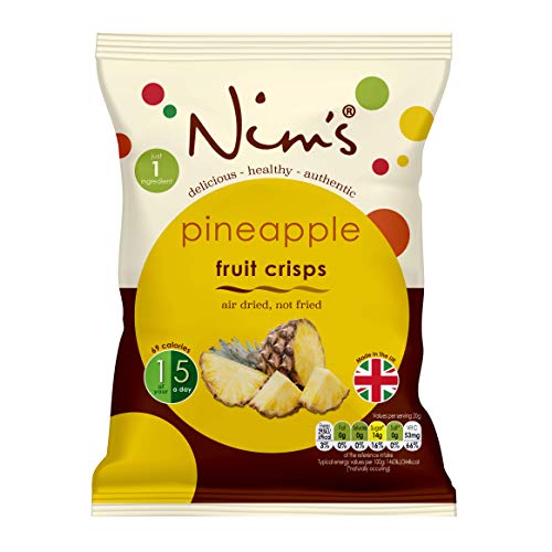 Nim's Air Dried Pineapple Crisps Box Set 20g Vegan Vegetarian Healthy Snack (Pack of 12)