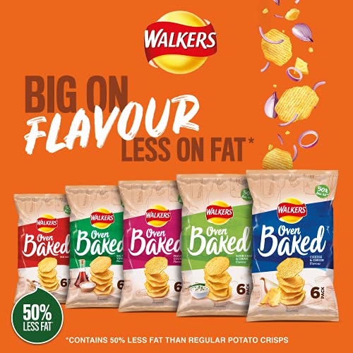 Walkers Oven Baked Prawn Cocktail Multipack Crisps, 32 x 37.5g