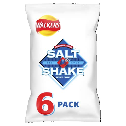 Walkers Salt and Shake Potato Crisps, 6 x 24 g Packets