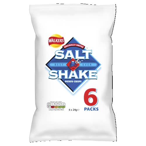 Walkers Salt and Shake Potato Crisps, 6 x 24 g Packets