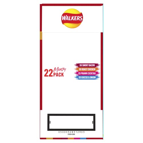 Walkers Meaty Variety Multipack Crisps Box 22x25g