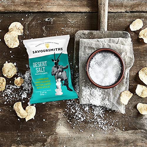 Savoursmiths Big 5 Flavours Luxury Crisps - 5 X 150G Bags [Truffle & Rosemary | Wagyu Beef & Honey Mustard | Desert Salt | Somerset Cheddar & Shallot | Desert Salt & Vinegar]
