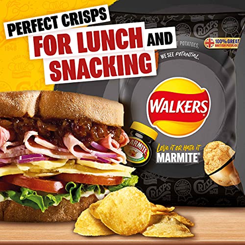 Walkers Marmite Crisps Box, 32.5 g (Case of 32)