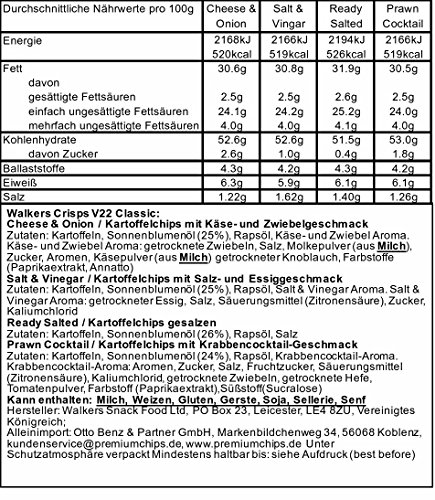 Walkers Crisps Variety Box 36 x 25 g