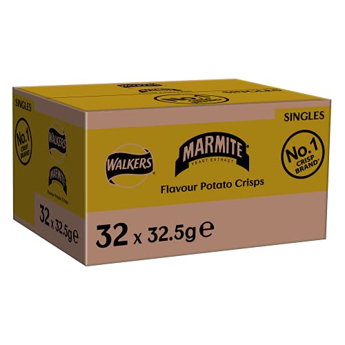 Walkers Marmite Crisps Box, 32.5 g (Case of 32)