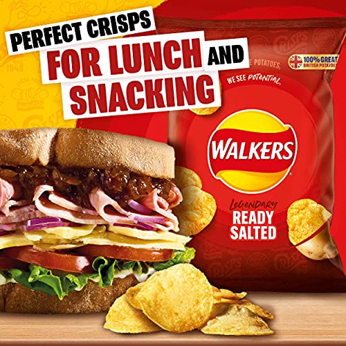Walkers Ready Salted Crisps Box, 32.5 g (Case of 32)