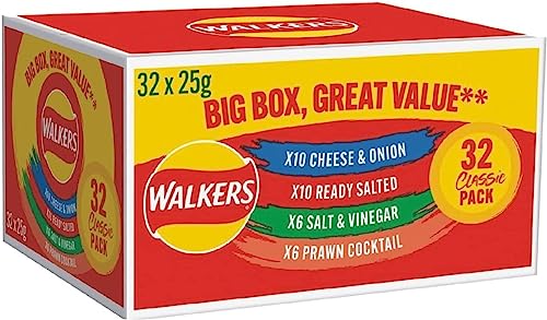Walkers Variety Crisps contains 4 Different Flavours 32pksx25g By Premier Life Store with a Premier Life Store Pen