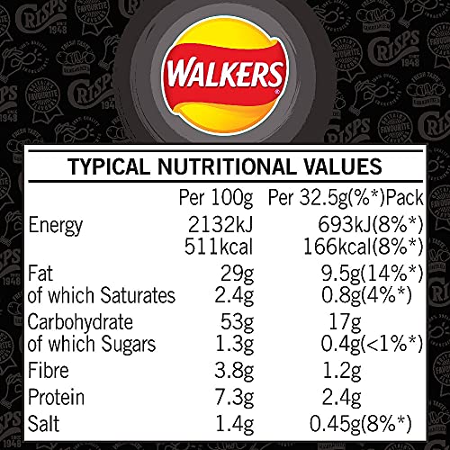 Walkers Marmite Crisps Box, 32.5 g (Case of 32)