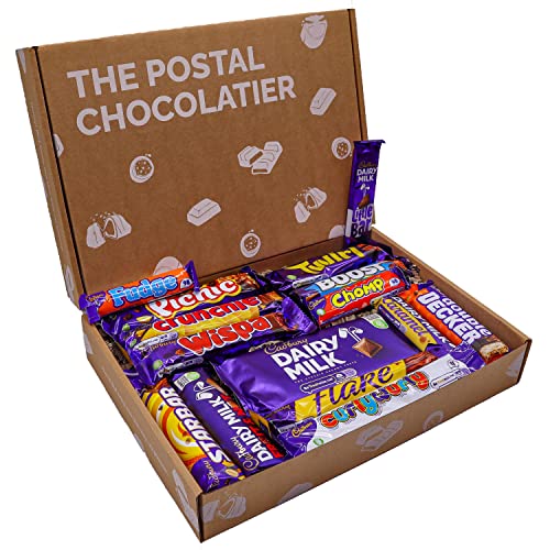 Chocolate Cadbury Hamper Box, with Dairy Milk, Twirl, Wispa, Chomp, Boost, Picnic, Large Variety Selection Box For Kinds, Birthday, Celebrations, Last Minute Gifts, Special Occasions