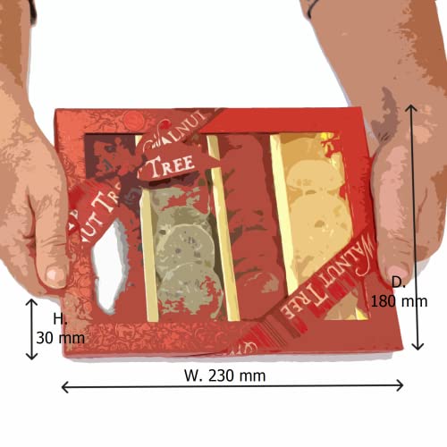 Walnut Tree Assorted Nuts Covered in Milk, Dark, White and Caramel Chocolate | Hand Packed in Gift Box Selection | A Great Festive Present For All The Family