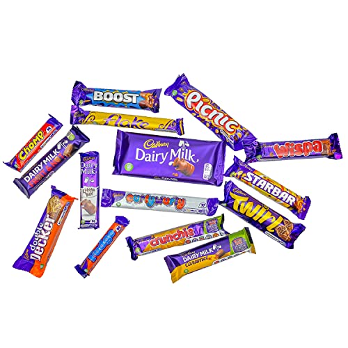 Chocolate Cadbury Hamper Box, with Dairy Milk, Twirl, Wispa, Chomp, Boost, Picnic, Large Variety Selection Box For Kinds, Birthday, Celebrations, Last Minute Gifts, Special Occasions