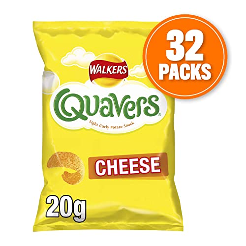 Walkers Crisps Quavers Cheese Snacks Box, 20 g (Case of 32)