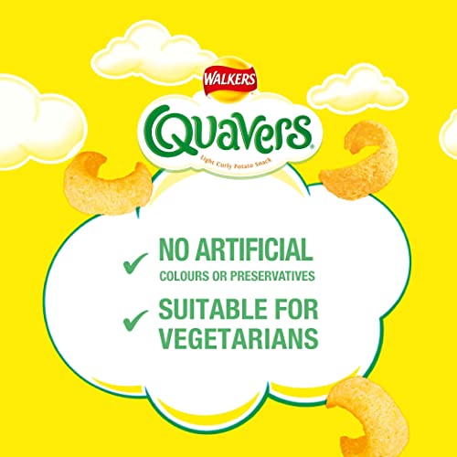 Walkers Crisps Quavers Cheese Snacks Box, 20 g (Case of 32)