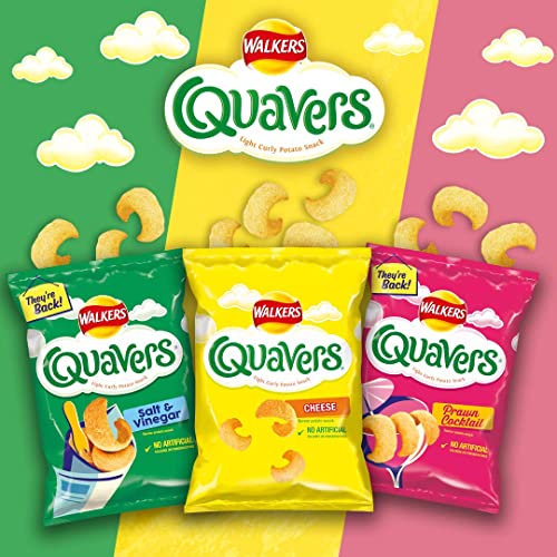 Walkers Crisps Quavers Cheese Snacks Box, 20 g (Case of 32)