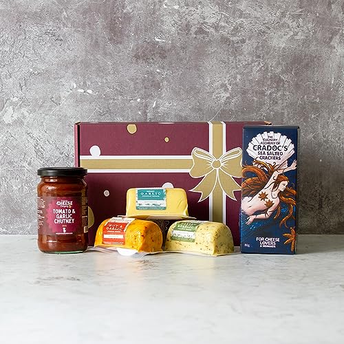 Garlic Cheese Selection Gift Box. The Ultimate Gift Hamper for Garlic Lovers, Packed Full of Garlic Inspired Foodie Gifts. The Chuckling Cheese Company.