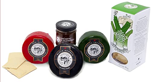 Snowdonia Welsh Cheese Hamper Truckles with Onion Chutney and Cradocs Crackers Welsh Gift Hamper from GREAT BRITISH TRADING LIMITED