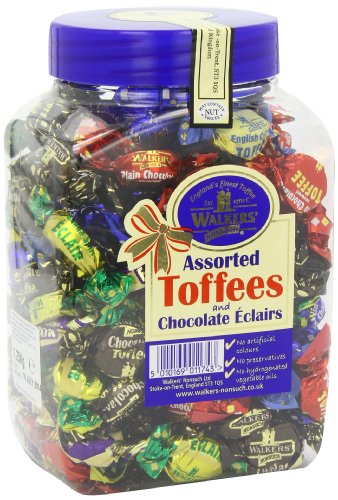 WALKERS NONSUCH Assorted Toffees and Chocolate Eclairs Jars 1.25 kg