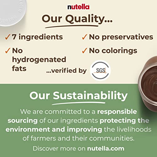 Nutella Chocolate Spread, Hazelnut, for Pancakes, Porridge, Muffins and Party Food, Unique Recipe, Smooth Texture and an Unmistakable Taste, 2 x 950g Jar